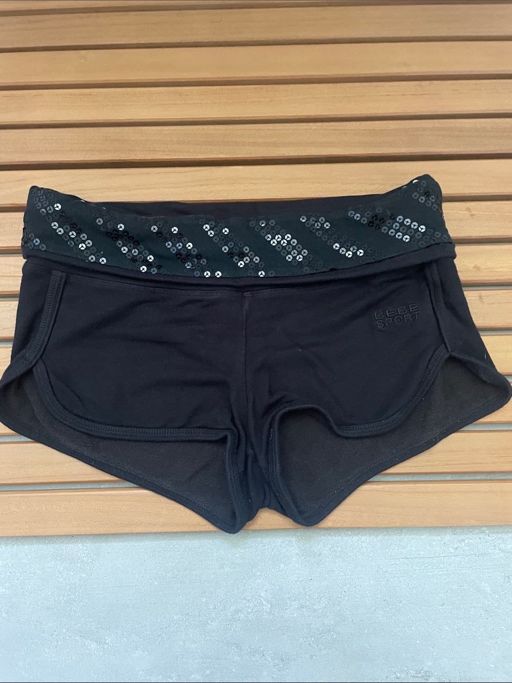 Bebe Sport Black Sequin Shorts. Size: Small!